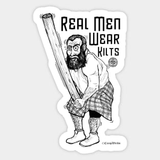 Real Men Wear Kilts Highland Games Sticker